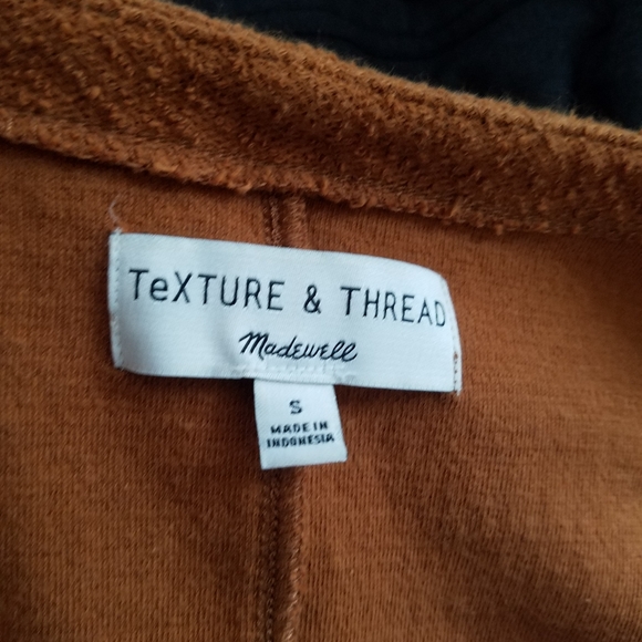 Madewell Texture and Thread Brown Cedar faux wrap top - Picture 5 of 6